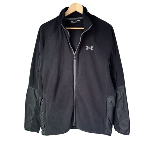 Under Armour Men's Polartec Forge Black Zip Jacket Style, Medium - Picture 7 of 10